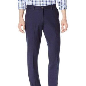 Goodthread Mens Navy Blue Straight Fit Cotton Wrinkle Free Chino Pant Sz 36W 32L